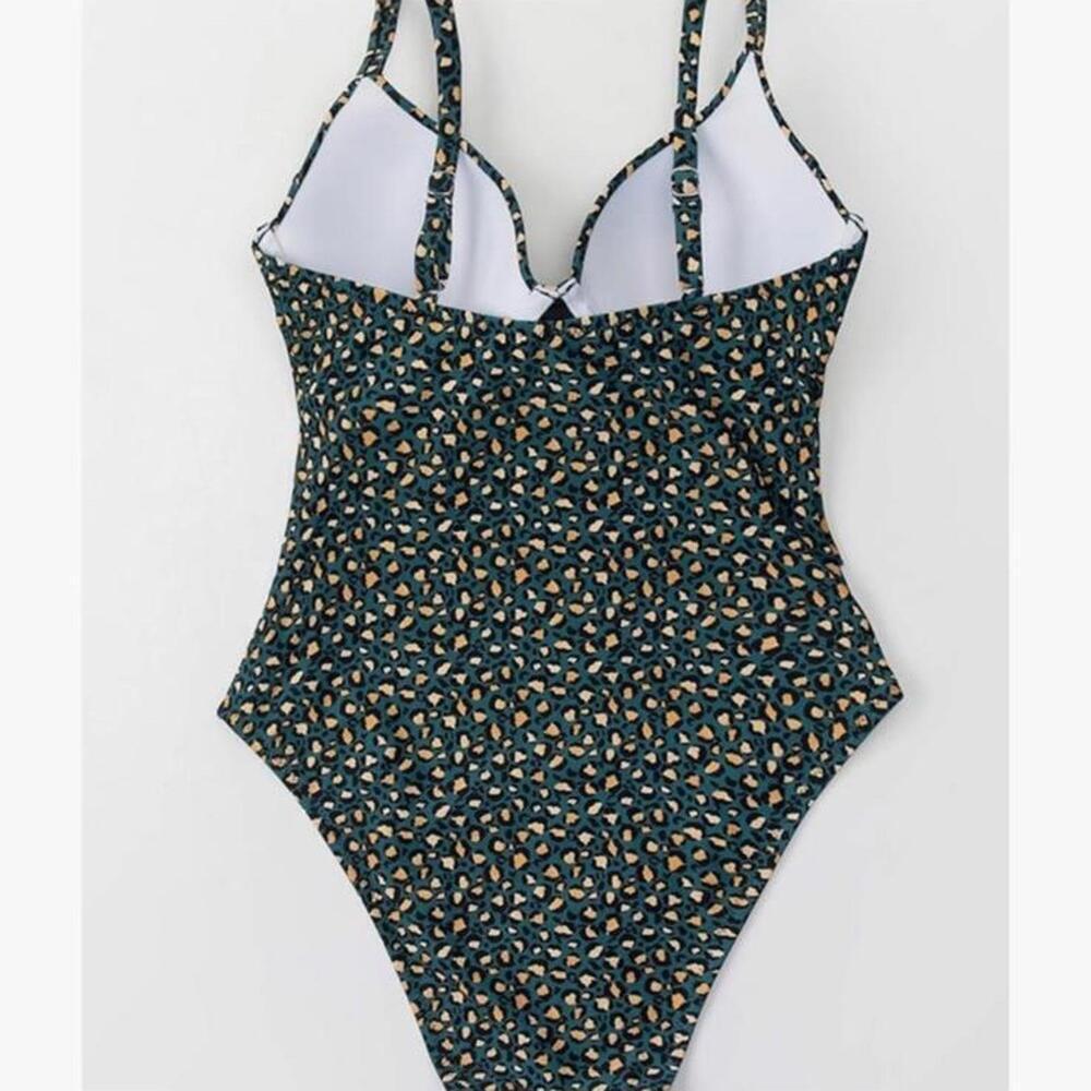 NWT CUPSHE Leopard O-Ring Underwire One Piece Swimsuit Women’s Plus size 0X (14) - Picture 14 of 14